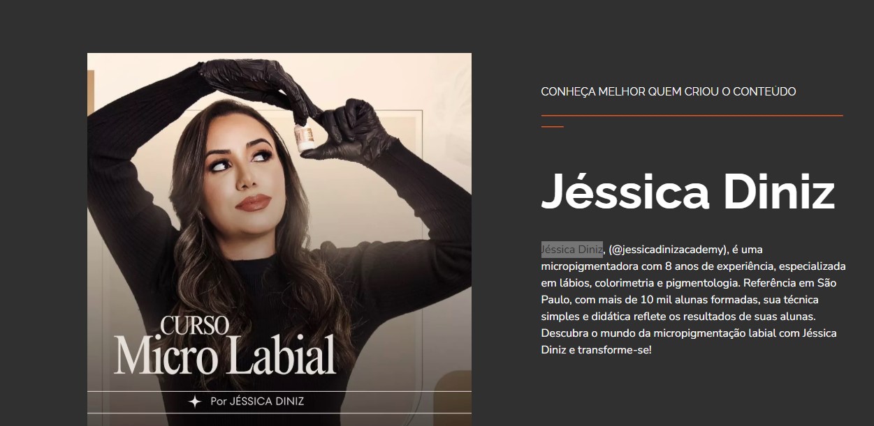 Jéssica Diniz — Curso Micro Labial